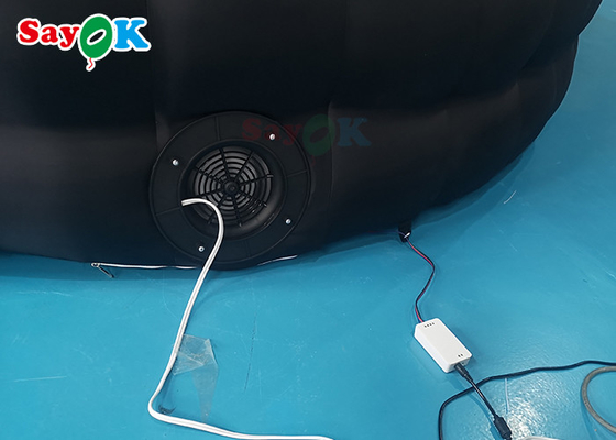 Warehouse Black Inflatable Oval Photo Booth Aufblasbares LED-Zelt mit Luftgebläse Attraktiv
