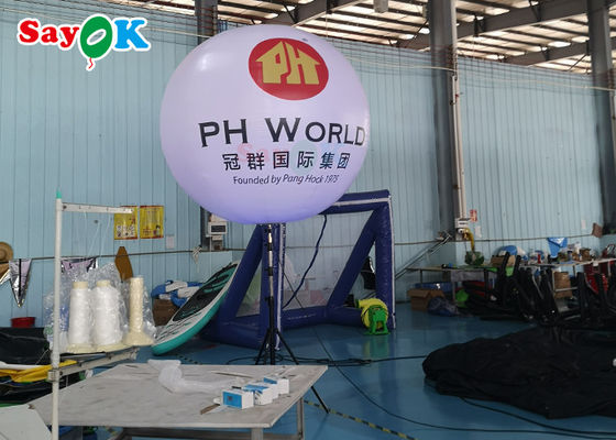 LED-Halterungs-Boden-aufblasbarer Ballon-interaktive Dekorations-Licht-Ereignis-leuchtende Ball-Werbung