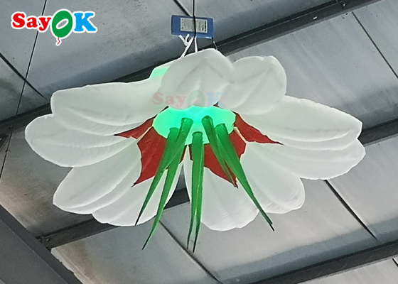 Kundengebundene Blumen-Dekoration riesige aufblasbare Blumen-hängende Hochzeit Inflables LED