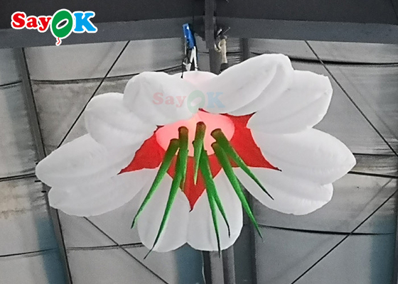 Kundengebundene Blumen-Dekoration riesige aufblasbare Blumen-hängende Hochzeit Inflables LED