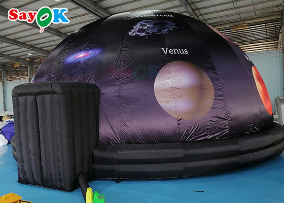 Aufblasbares Planetarium mit 5 m Durchmesser, schwarzes Projektionskuppelzelt für die Wissenschaftsanzeige
