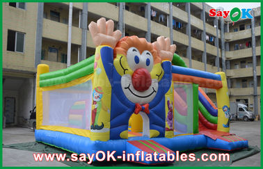 0.55mm PVC-Clown-aufblasbarer Schlag-springendes Arten-glückliches Prahler-Schloss für Kinder