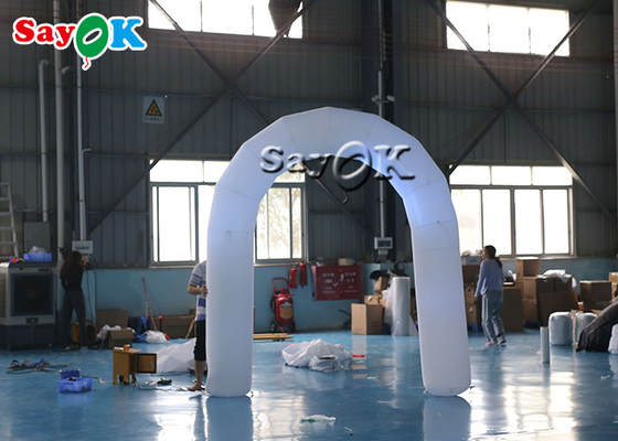 LED, die 2.5m Dia Oxford Cloth Inflatable Arch für Partei-Ereignis-aufblasbaren Rennbogen Logo Printing beleuchtet