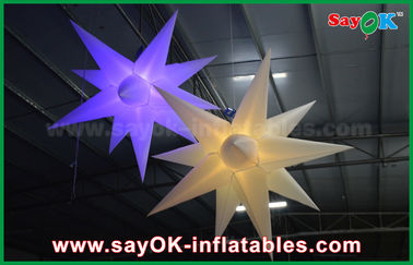 1.5m Durchmesser hängen oben Zellenentfernungs-aufblasbaren Stern-Ballon mit Änderung LED helle Farb