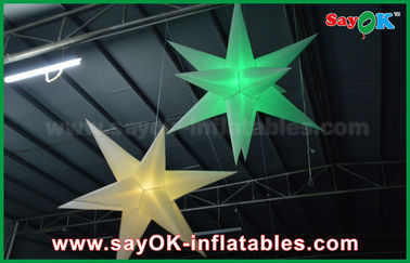 1.5m Durchmesser hängen oben Zellenentfernungs-aufblasbaren Stern-Ballon mit Änderung LED helle Farb