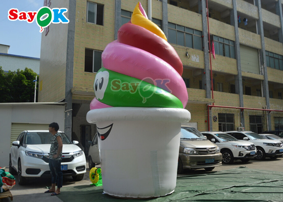 Kundengebundene 5m aufblasbare Eiscreme-Modell-For Festival Outdoor-Werbung