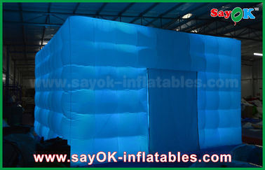 3 Stoff-kann aufblasbarer Luft-Zeltnachtklub des Mann-aufblasbarer Zelt-Würfel-5x5m Oxford mit buntem Licht Logo Print tun
