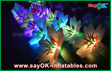 Große aufblasbare Beleuchtungs-Dekorations-aufblasbare Hochzeits-Blumen-Kette mit LED-Licht für Dekoration