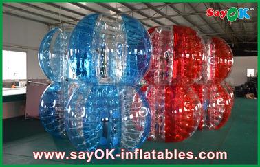 Aufblasbare Garten-Spiele rot und blauer PVC-/TPU-Stoßball-Blasen-Fußball für das erwachsenes/Kinderspielen