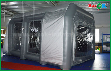 Aufblasbares Garagen-Zelt Grey Large Inflatable Tent Drive - Arbeitsplatz-im aufblasbaren Sprühfarbe-Stand mit Filter