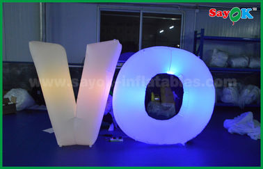 Aufblasbare Beleuchtungs-Nylondekoration Lingting, aufblasbare Buchstaben mit Gebläse und Fernprüfer