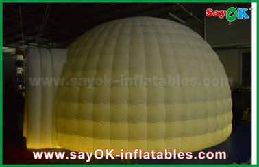 Aufblasbares Stoff-aufblasbares Iglu-Luft-Zelt-rundes Hauben-Zelt des Rasen-Zelt-210D Oxford mit LED-Licht