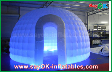 Aufblasbares Stoff-aufblasbares Iglu-Luft-Zelt-rundes Hauben-Zelt des Rasen-Zelt-210D Oxford mit LED-Licht