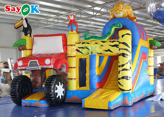 Kinderspielplatz-Zoo-Forest Animal Inflatable Jumping Slide-Schlag-Schloss-federnd Haus