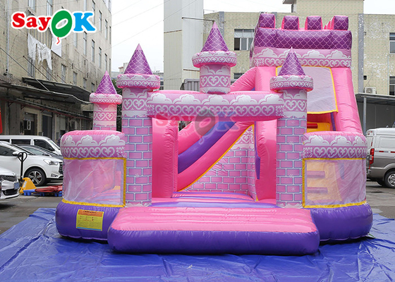 Rosa Mädchen Prinzessin-Inflatable Castle Slide, die aufblasbares Schlag-Haus für Vergnügungspark spielen
