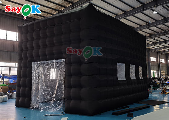 LED-Disco-Nachtclub Party-Zelt Custom aufblasbares Zelt Aufblasbares Nachtclub für Veranstaltungen Erwachsene Schwarzer Würfelhaus