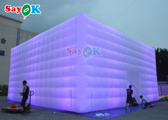 Automatisches aufblasbares Rasentent 10x10x5m aufblasbares Led-Party-Zelt aufblasbares Luftzelt