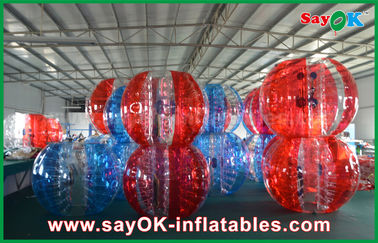 Aufblasbare Rasen-Spiele klären sich/roter/blauer aufblasbarer Fußball-Blasen-Ball-Riese-menschlicher Blasen-Ball
