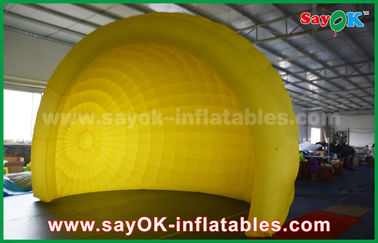Familien-Luft-Zelt-gelbes Sturzhelm-aufblasbares Luft-Zelt-aufblasbare Iglu-Zelt-Haube für Ereignis/Partei