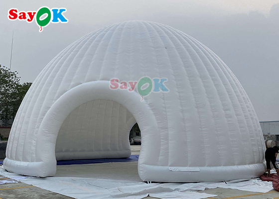 Riesiges feuerfestes aufblasbares Kuppelzelt für die Werbung für aufblasbare Iglu-Kuppelzeltstruktur