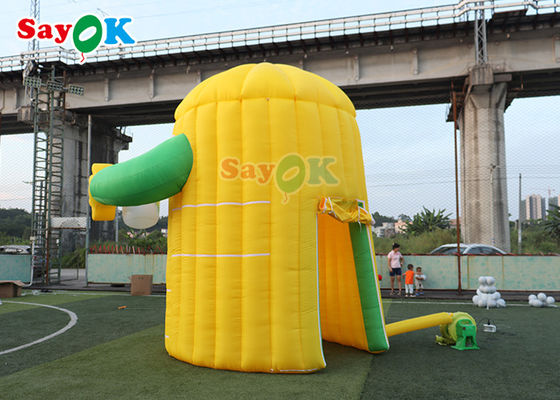 Oxford aufblasbares Luftzelt Zitronen-Cartoon-Zelt Luftschicht auf Maß aufblasbares Rasentelt