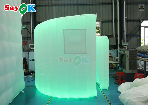 Party Hochzeitsdekoration Kuppel 360 Foto Booth Hintergrund Wand Led Licht aufblasbare geschwungene Wand