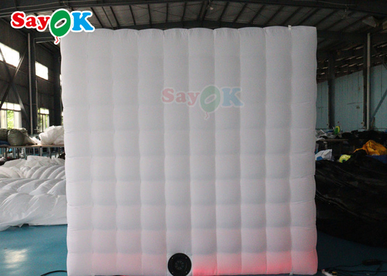 Riesiges weißes aufblasbares aufblasbares Fotoautomaten-LED-Zelt für Werbung