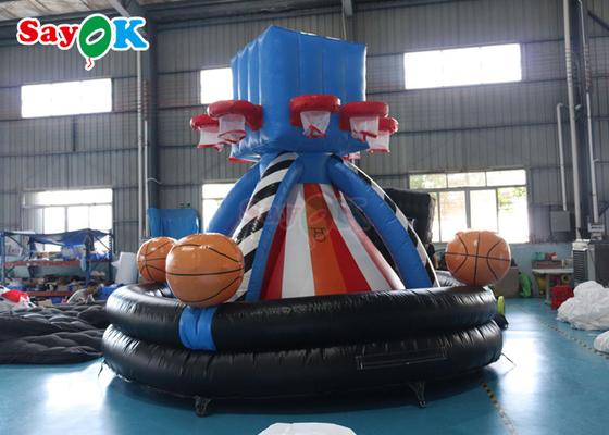5 m lustiges aufblasbares Basketballkorb-Wurfspiel. Riesiges aufblasbares Wurfspiel