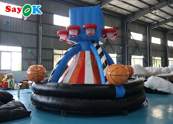 5 m lustiges aufblasbares Basketballkorb-Wurfspiel. Riesiges aufblasbares Wurfspiel