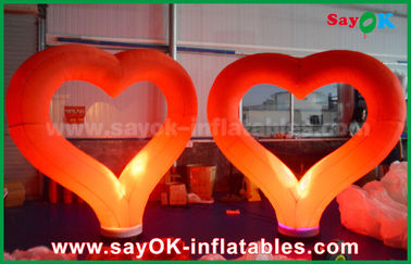 Romantische rote aufblasbare Beleuchtungs-Dekorations-Herz-Nylonform für die Heirat