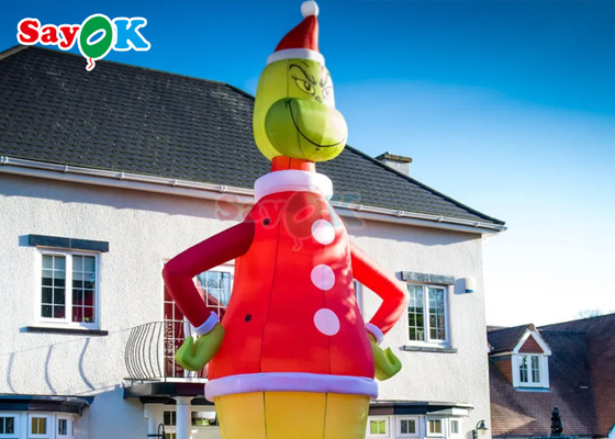 30ft Grinch Aufblasbare Zeichentrickfiguren Grünes Monster Weihnachtshut Haushalt Aufblasbare Stehende Dekoration