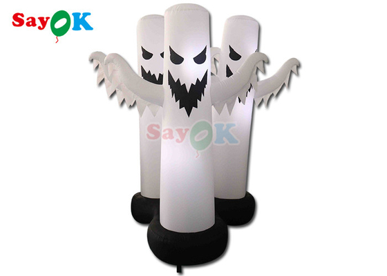 4.9Ft aufblasbare Halloween Dekorationen 3 Geister Modell Halloween Dekor mit LED-Licht