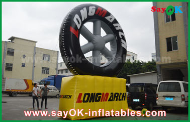 Werbung- im Freienaufblasbares Reifen-Modell PVCs mit kundengebundenem Logo-Drucken