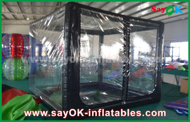 Transparentes aufblasbares Zelt-kundenspezifisches schwarzes aufblasbares Luft-Zelt für Förderung oder Wirtschaftswerbung