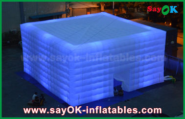 Zelt-aufblasbare Partei/kampierendes transparentes aufblasbares quadratisches Zelt mit geführter Beleuchtung