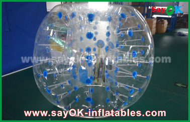 Fußball-aufblasbare Spiel-sprudeln transparente rote/blaue große aufblasbare Sportspiele Fußball 1.5m für das Kampieren