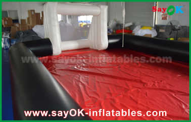 0.55mm PVC kundenspezifische weiße/Schwarz-aufblasbare Fußballplatz-Handelsklasse Inflatables