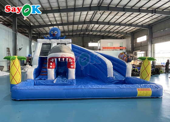Aufblasbarer Wasserrutscher mit Pool 19.7ft Riesen aufblasbarer Wasserrutscher für Kinder
