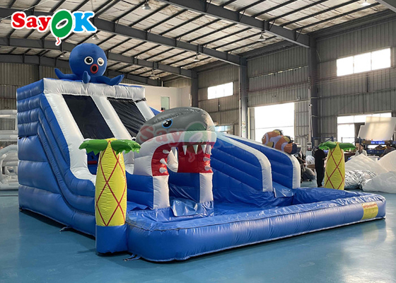 Aufblasbarer Wasserrutscher mit Pool 19.7ft Riesen aufblasbarer Wasserrutscher für Kinder