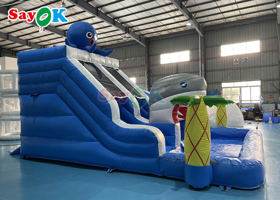 Aufblasbarer Wasserrutscher mit Pool 19.7ft Riesen aufblasbarer Wasserrutscher für Kinder