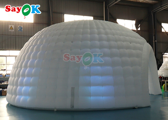 26.2FT aufblasbare Igloo-Dome-Zelte Outdoor-Camping Blow Up-Dome-Zelte mit Led-Licht