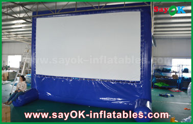 Große aufblasbare Kinoleinwand-blaue aufblasbare Kinoleinwand im Freien besonders angefertigt für Werbung/Partei/Ereignis