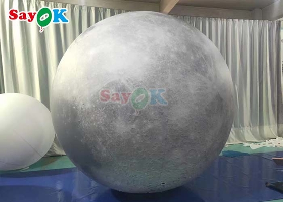 6.6ft Led Light Aufblasbare Mondballon Große aufblasbare Planet Bühnendekoration für Veranstaltungen
