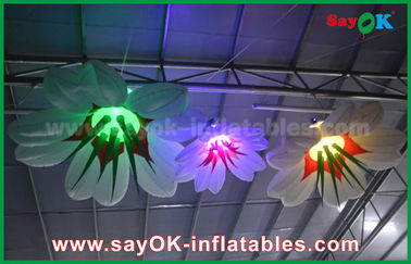 aufblasbare hängende Lilien-Blume 1m Durchmessers mit RGB-Beleuchtungs-Dekoration