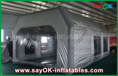 Aufblasbarer Garagen-Zelt Prefessional Gray Waterproof aufblasbarer Farben-Stand PVCs und Oxford-Stoffes für Auto-Malerei