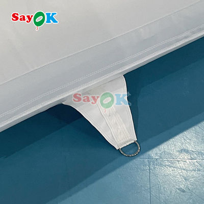 Customized Modisches Mini Weißes Splash Pad Wasserpark Aufblasbare Hindernisbahn Spielplatz Schloss Rutsche Combo