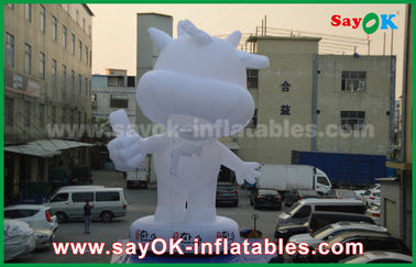 Kundenspezifische aufblasbare Zeichentrickfilm-Figur-weiße Vieh 10m-Höhe