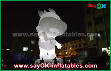 Kundenspezifische aufblasbare Zeichentrickfilm-Figur-weiße Vieh 10m-Höhe
