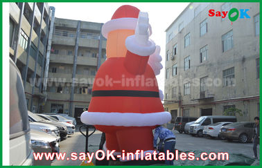 Kundenspezifische Höhen-aufblasbare Feiertags-Dekorationen, aufblasbarer Weihnachtsmann im Freien