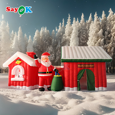Kostenloses Design 9m Riesen Weihnachtszelt aufblasbares Weihnachtsmannshaus